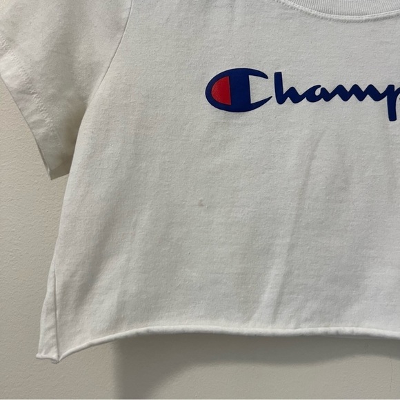 Champion White Logo Cropped Shirt - Picture 4 of 4